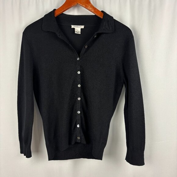 Harold's Classic Black Button-Up Cardigan - Picture 1 of 7
